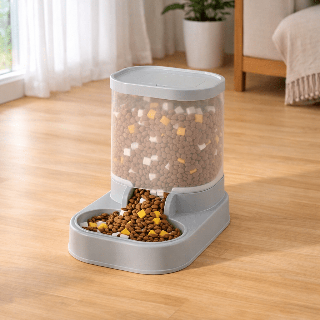 BrightPaws Automatic Pet Feeder and Waterer For Busy Pet Owners No Electricity