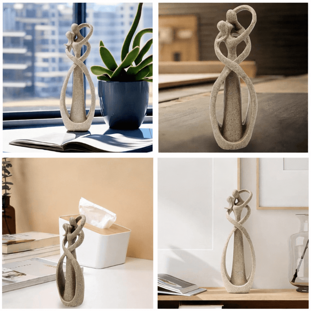 Amora Embrace Sculpture For Couples: Love And Connection, Timeless Home Decor