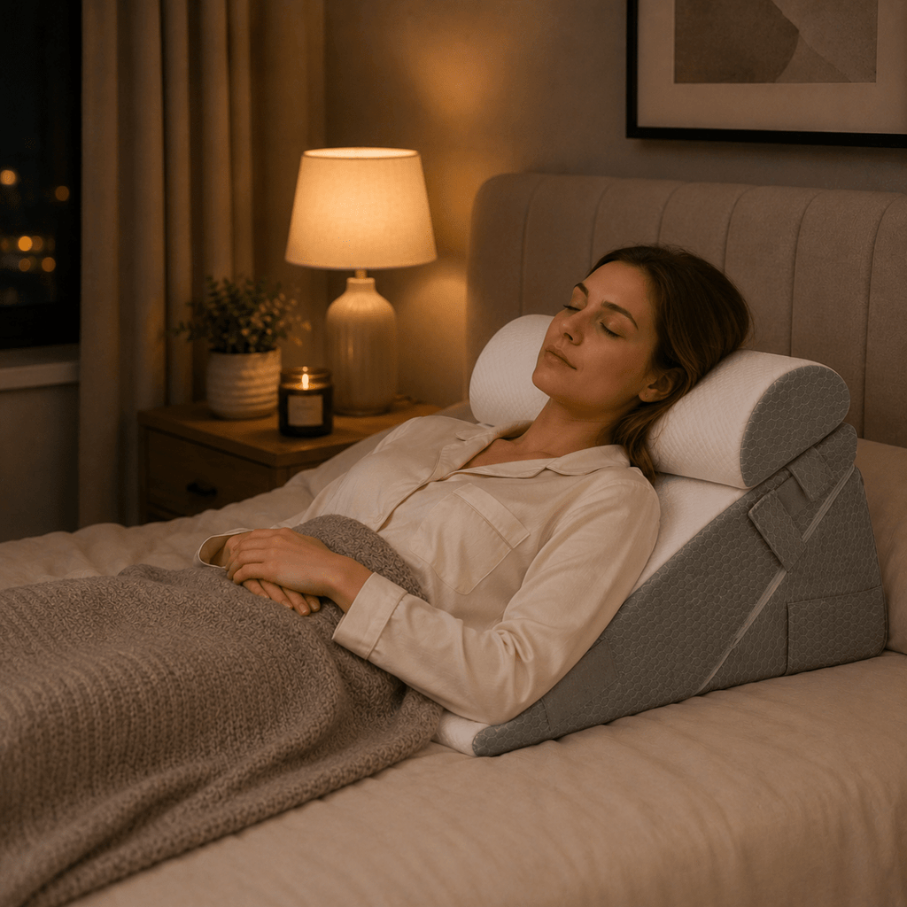 ELEVAREST Bed Pillow With Adjustable Wedge For Leg And Back Support