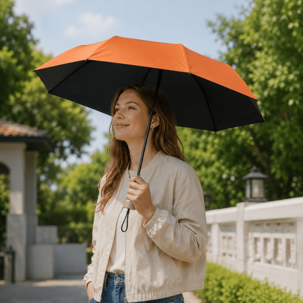 MICROSHADE ultralekka mini parasolka do ochrony przed słońcem i deszczem