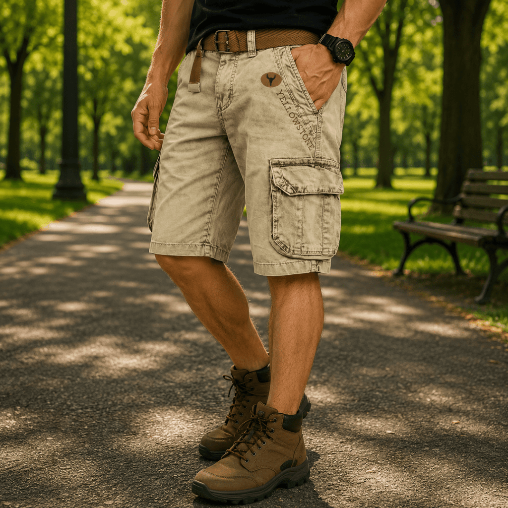 URBANLOAD Men's Cargo Shorts With Generous Storage And Comfort