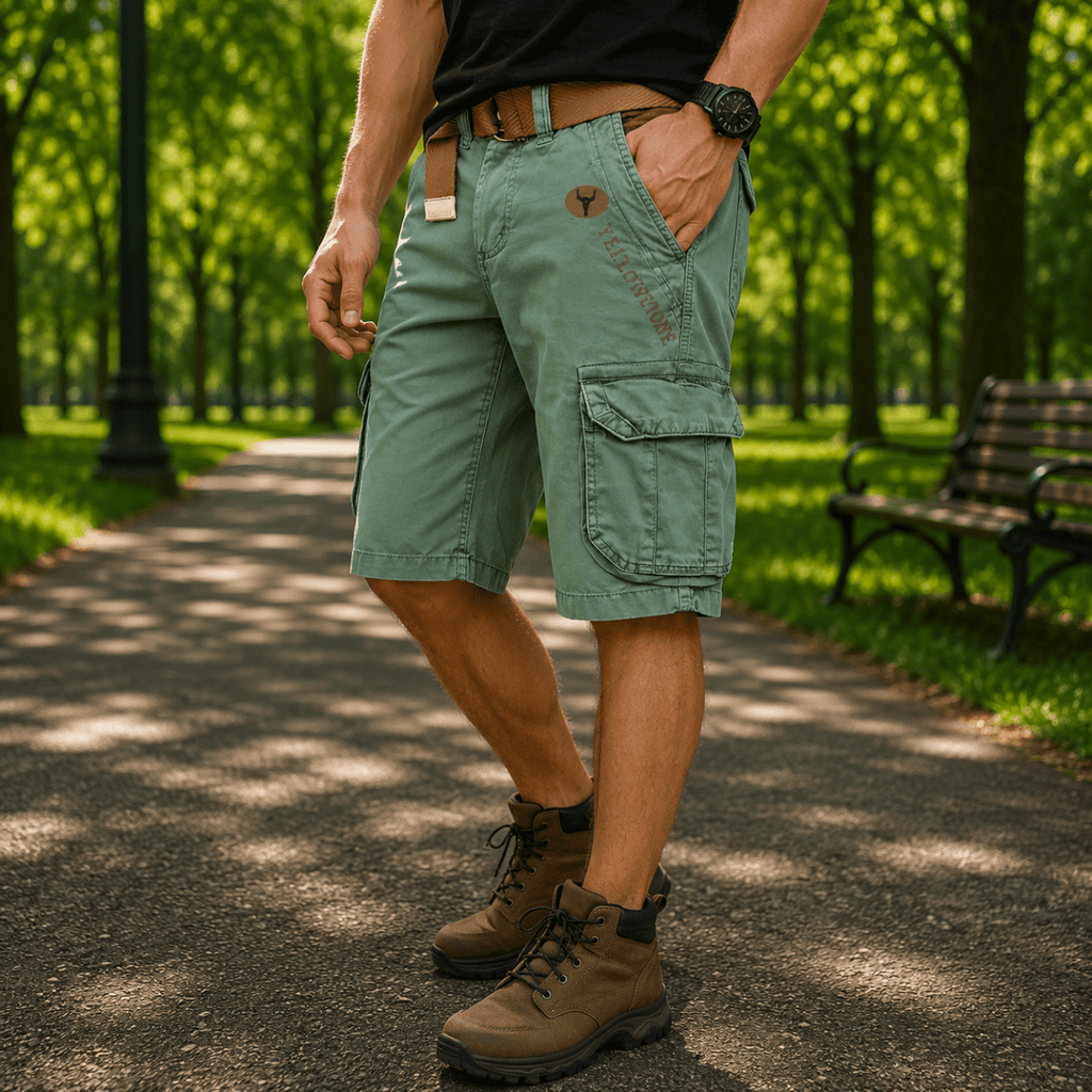 URBANLOAD Men's Cargo Shorts With Generous Storage And Comfort