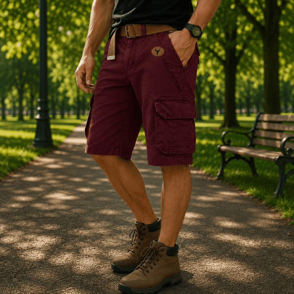 URBANLOAD Men's Cargo Shorts With Generous Storage And Comfort