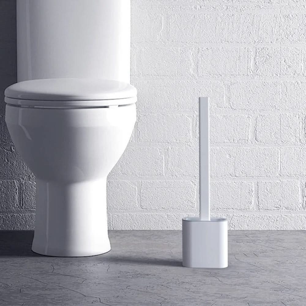Escova de Sanita em Silicone Higiênica PureGuard com Suporte de Parede e Cabeça Flexível