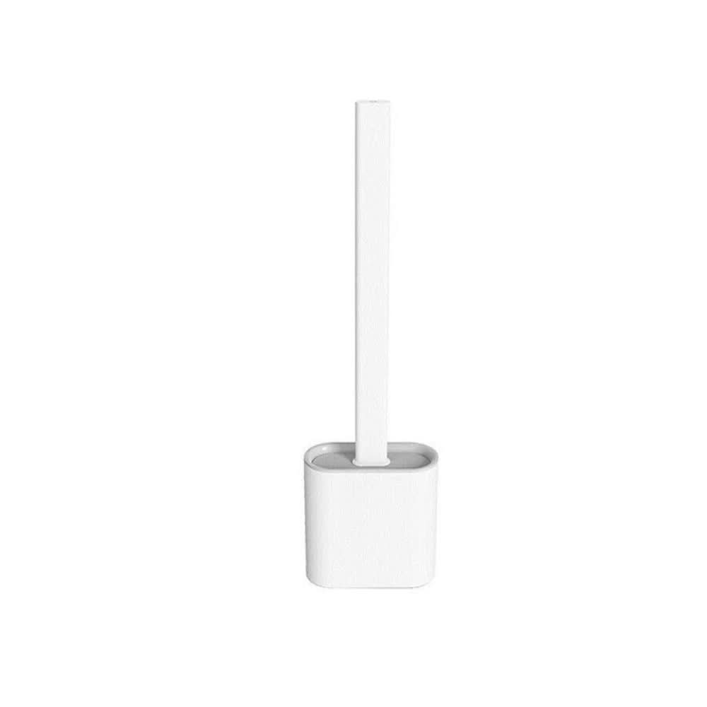 Escova de Sanita em Silicone Higiênica PureGuard com Suporte de Parede e Cabeça Flexível