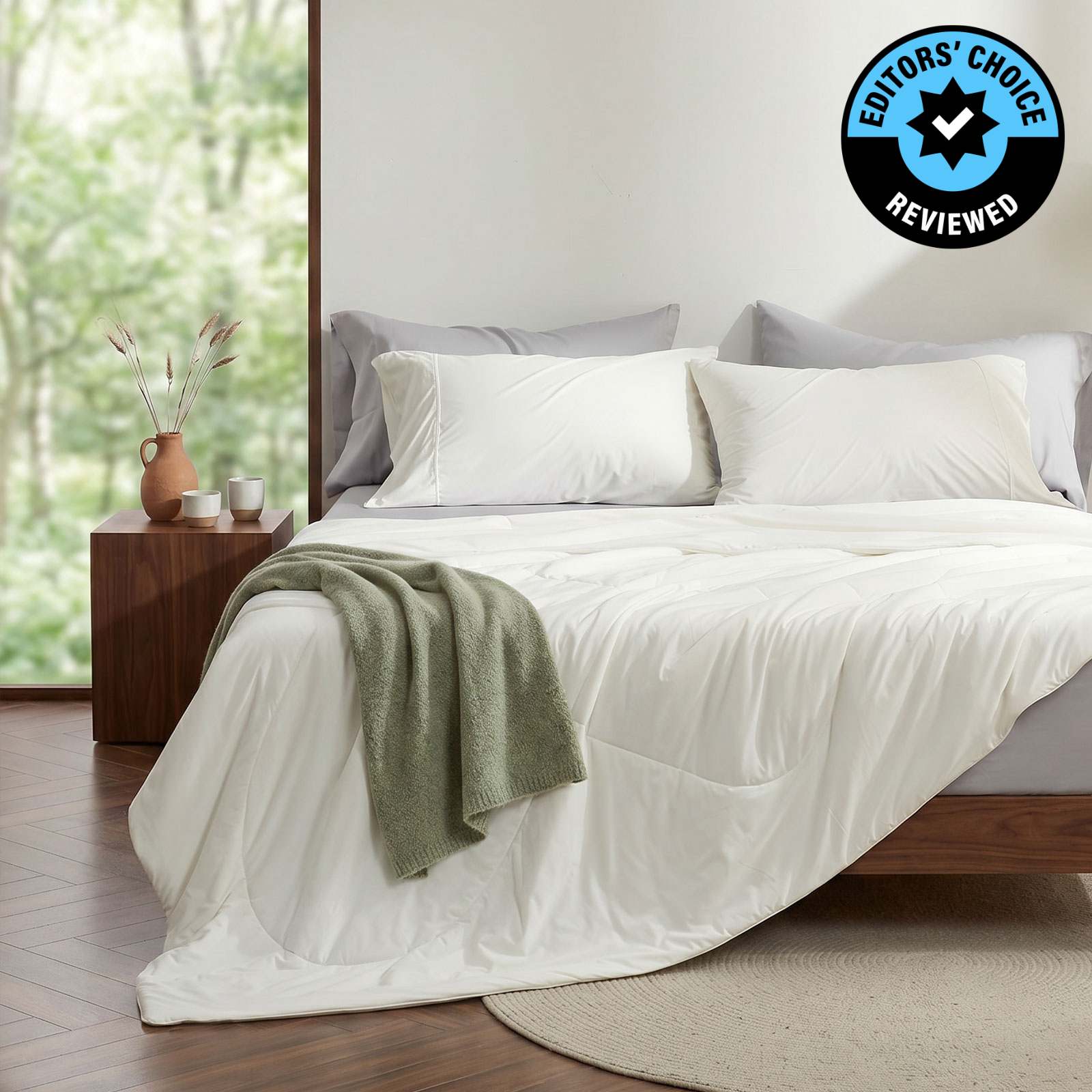 Cloud-Like Comforter | Down Comforter with Japanese Cooling Fabric | Lightweight Design for Hot Sleepers 5