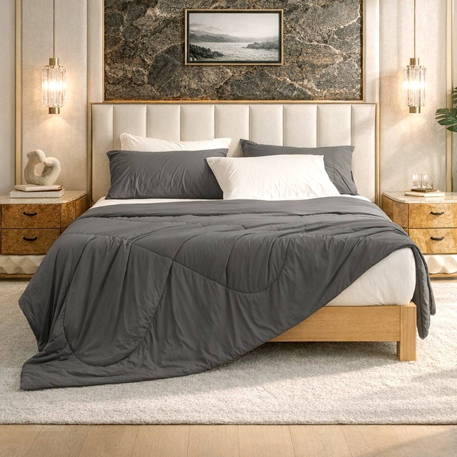 Cloud-Like Cooling Comforter | Lightweight Japanese Cooling Fabric with Instant Cool Touch | Breathable Design for Hot Sleepers 2
