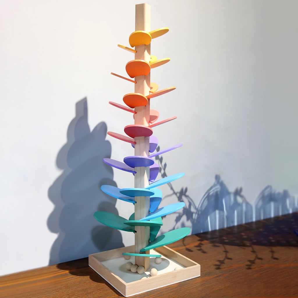 NovaTree Rainbow Marble Sound Tower for Kids Learning Fun