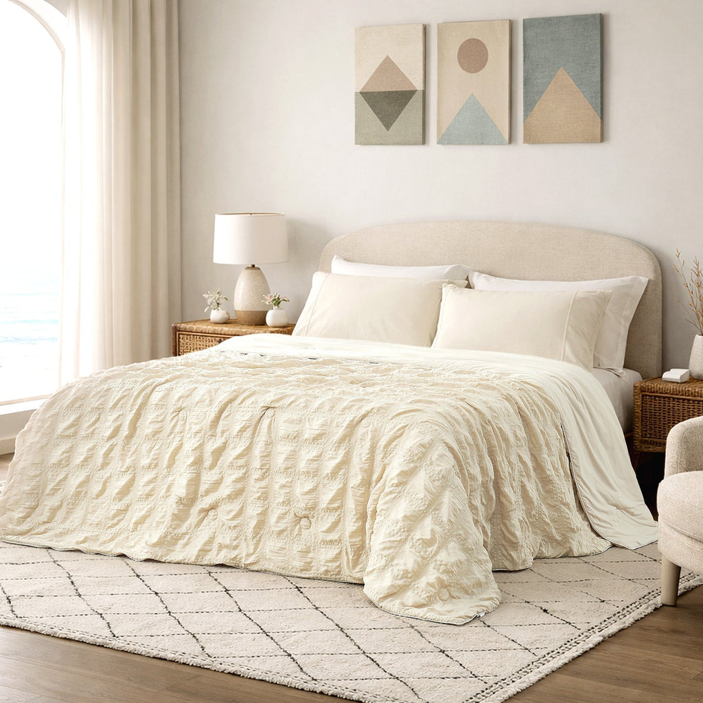 Comfort Collection | Cooling Comforter with Advanced Airflow | Lightweight Seersucker Design for Hot Sleepers 2