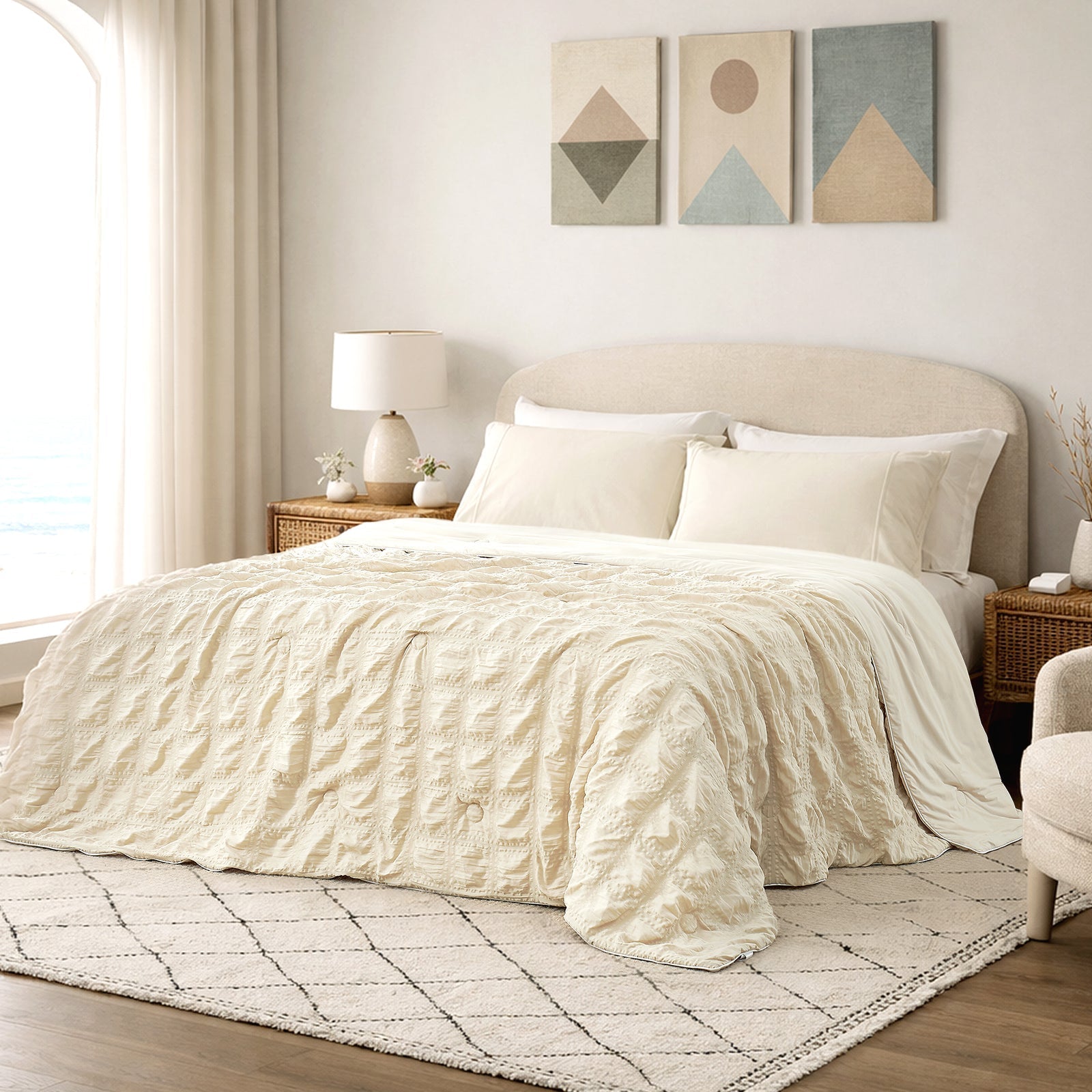 Comfort Collection | Cooling Comforter with Advanced Airflow | Lightweight Seersucker Design for Hot Sleepers 2