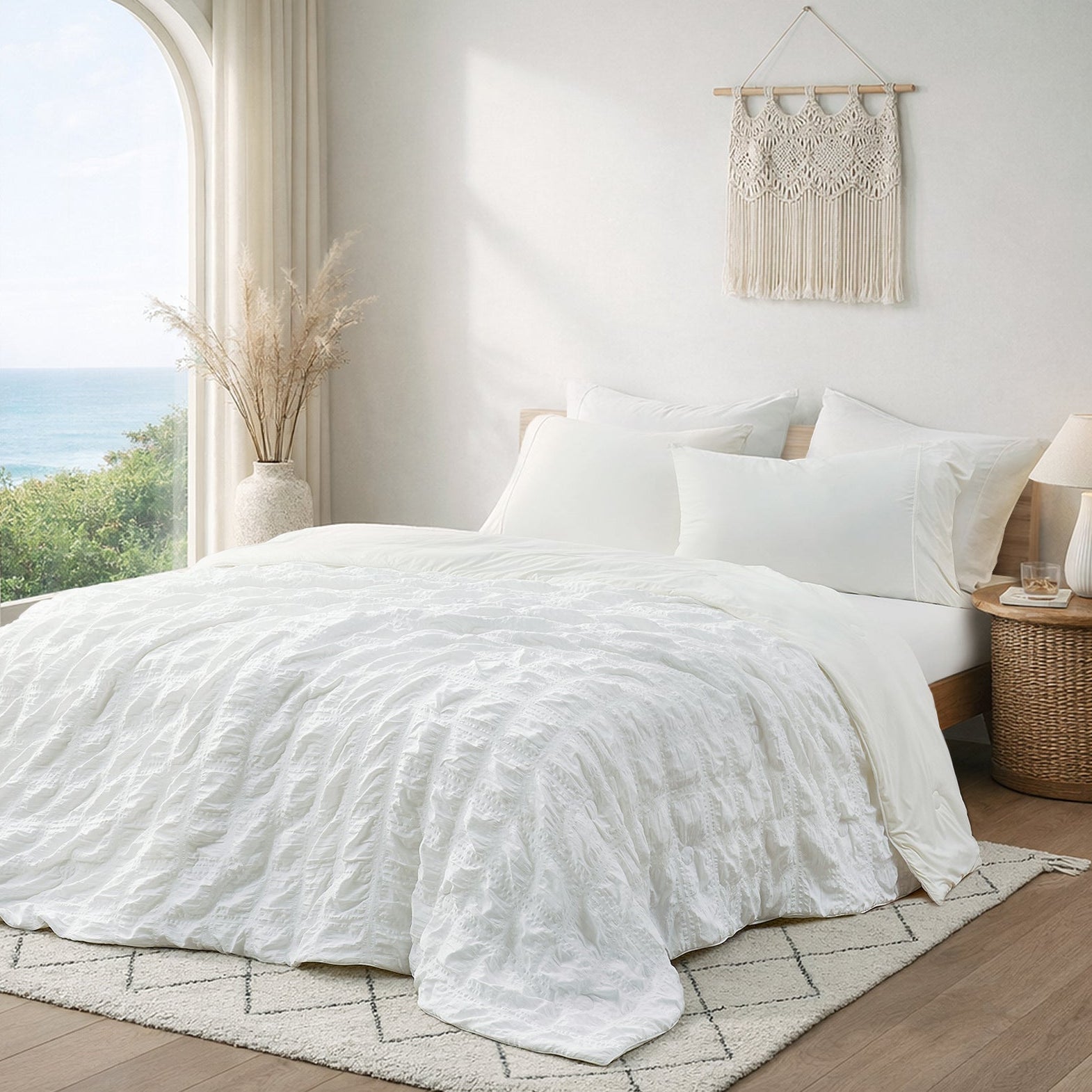 Comfort Collection | Cooling Comforter with Advanced Airflow | Lightweight Seersucker Design for Hot Sleepers 5