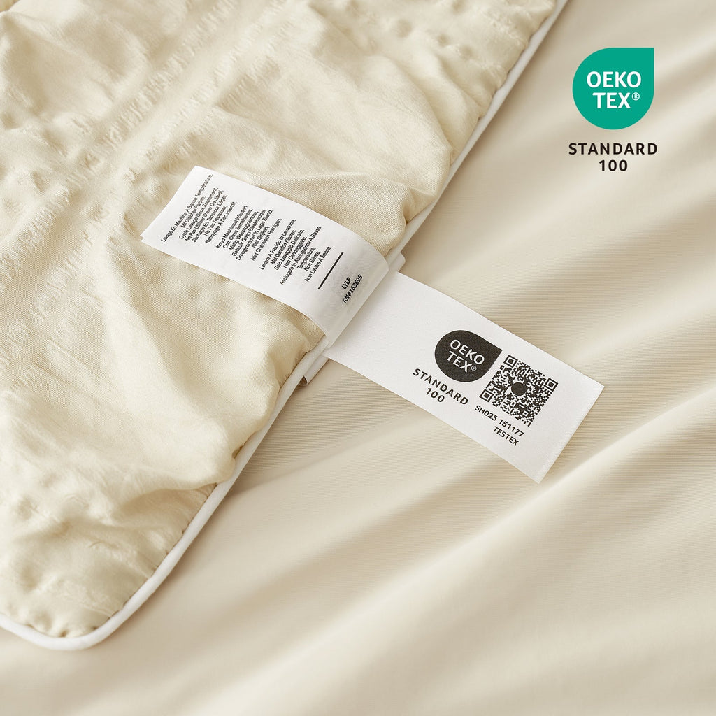 Comfort Collection Seersucker Cooling Comforter With Airflow For Warm Nights