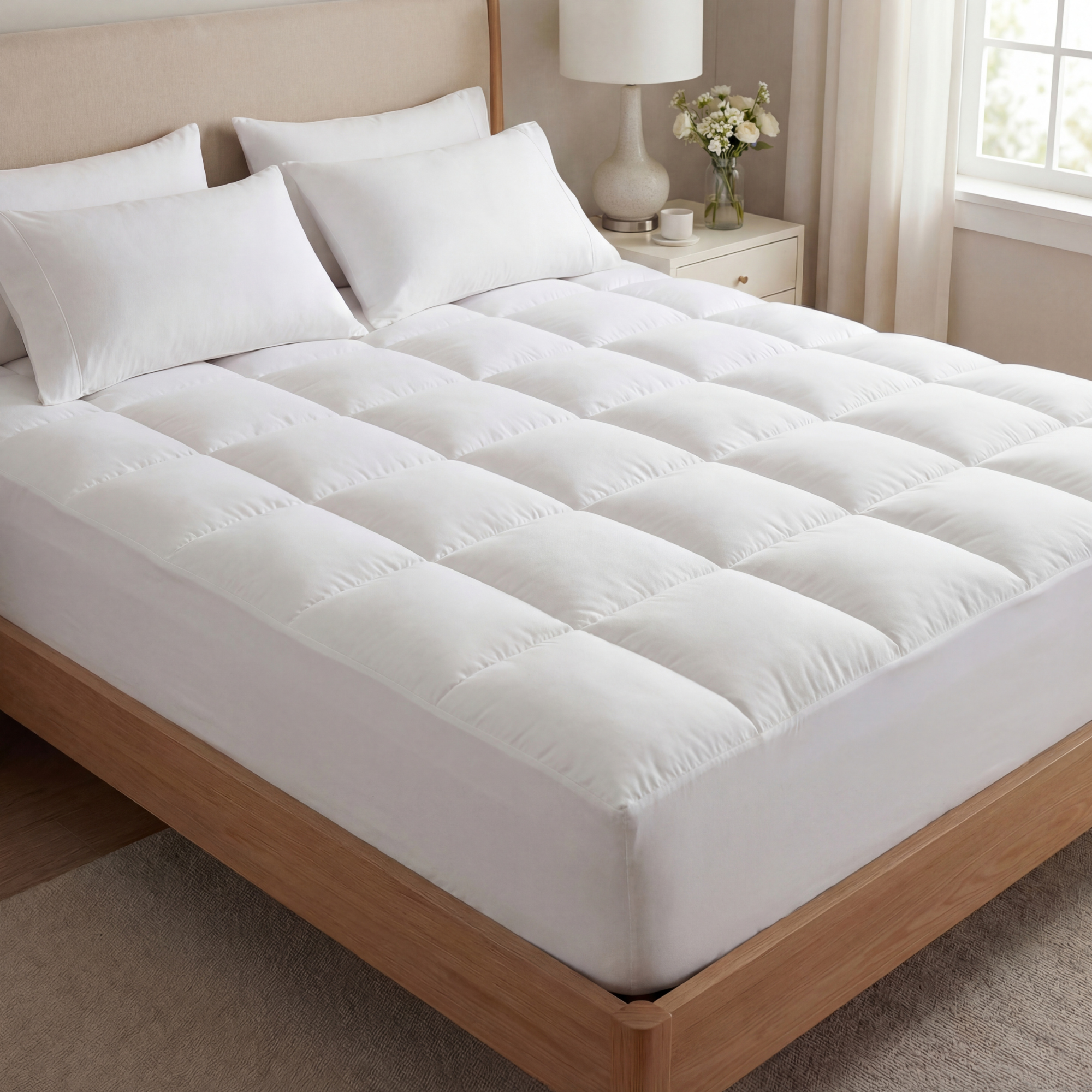 Comfort Sleep | Cooling Mattress Topper with 1000GSM Softness | Breathable Design for Enhanced Sleep Quality 7