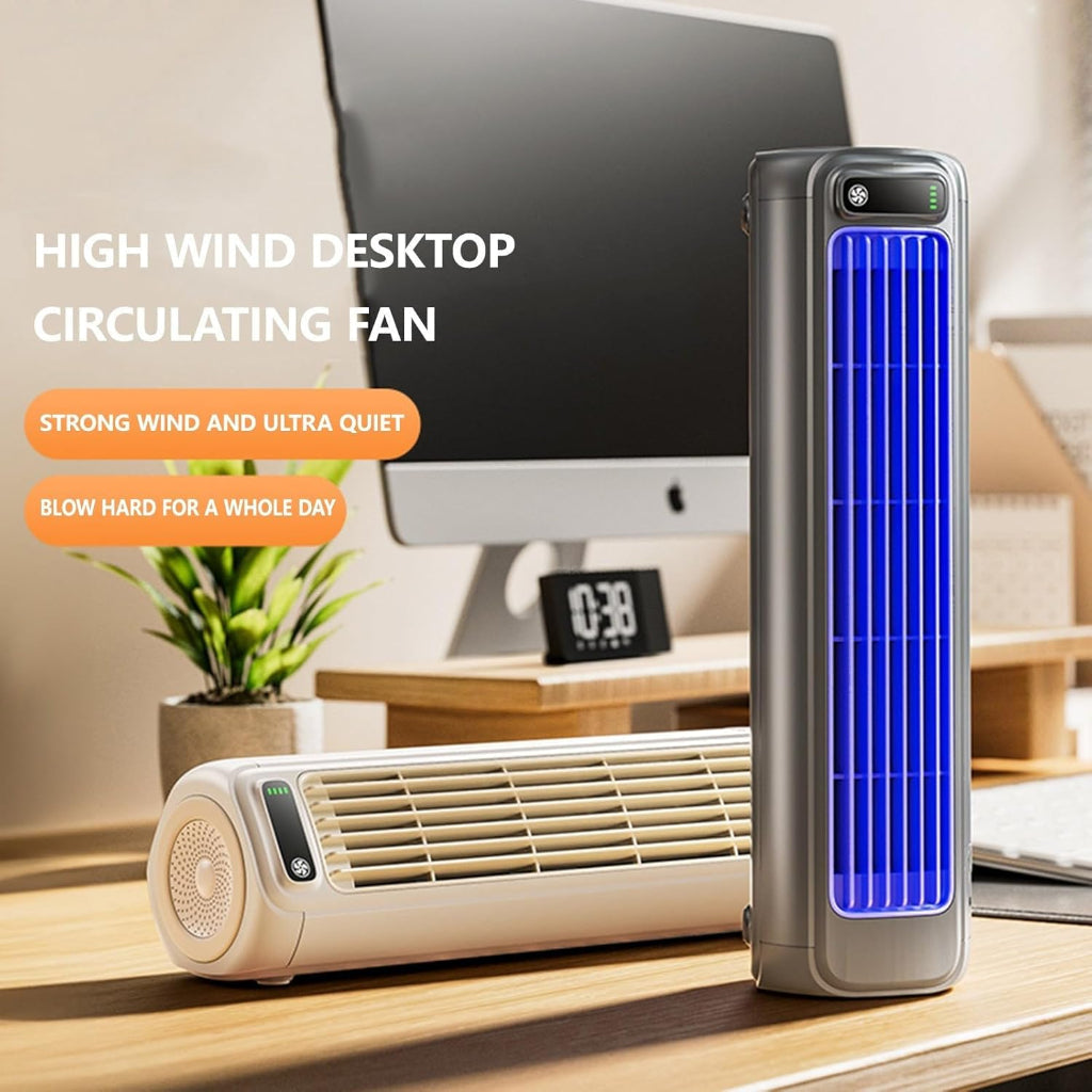 Kompaktní přenosný ochlazovač vzduchu bez lopatek s odpařovacím chlazením, tichý ventilátor pro domácnost i cestování