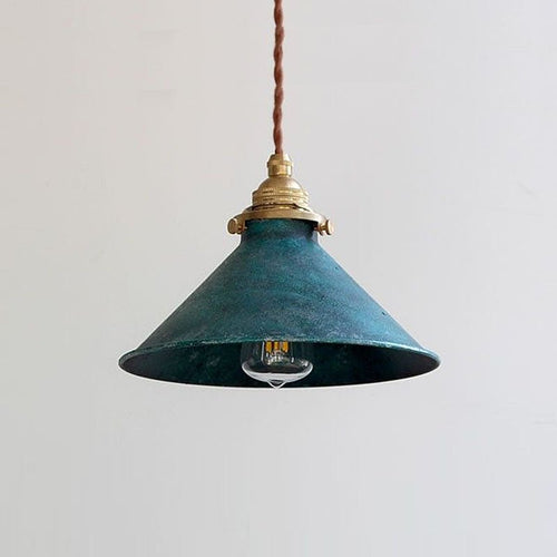 Lampada a sospensione vintage con paralume in metallo da 12 pollici di diametro | compagnien