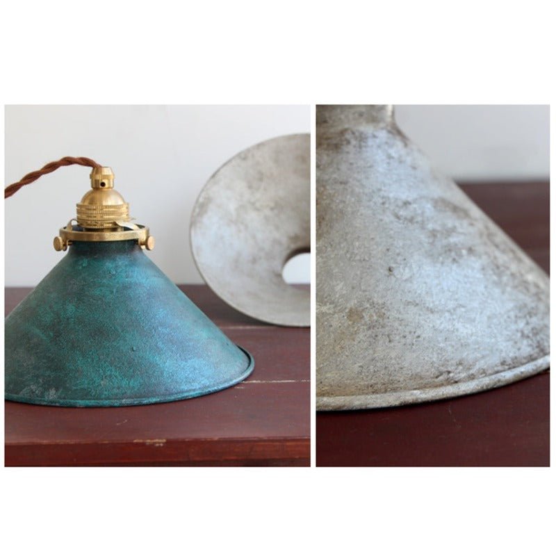 Lampada a sospensione vintage con paralume in metallo diametro 12 pollici
