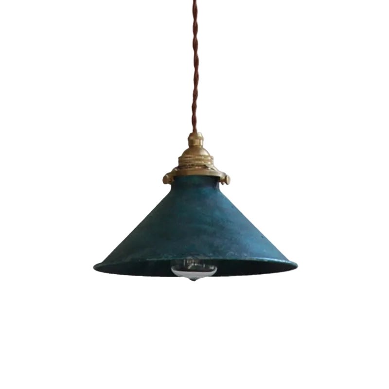 Lampada a sospensione vintage con paralume in metallo diametro 12 pollici