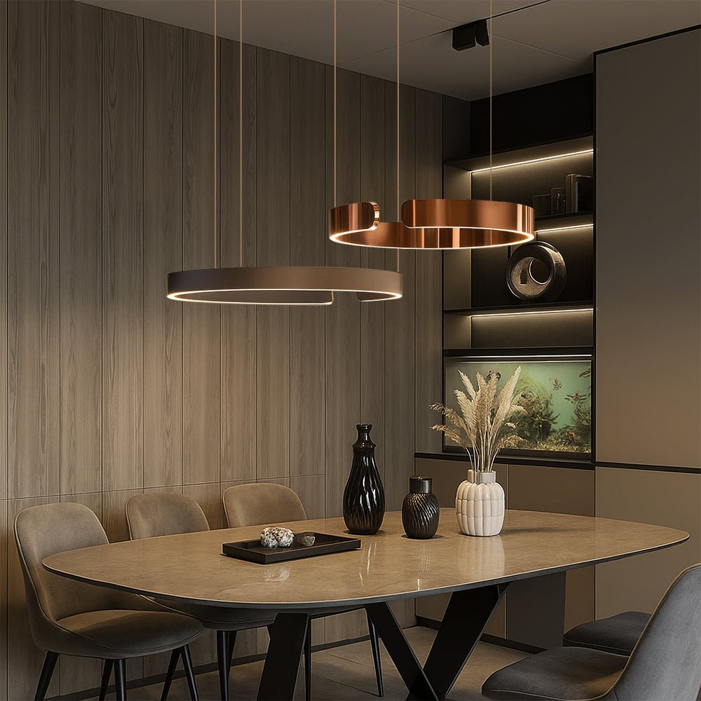 Modern Circular LED Ceiling Pendant, 24-Inch Diameter Ring Light