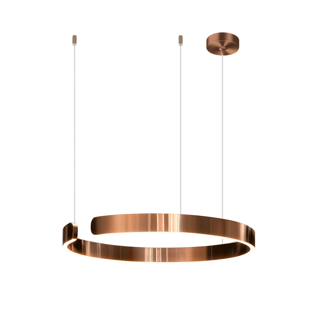 Modern Circular LED Ceiling Pendant, 24-Inch Diameter Ring Light