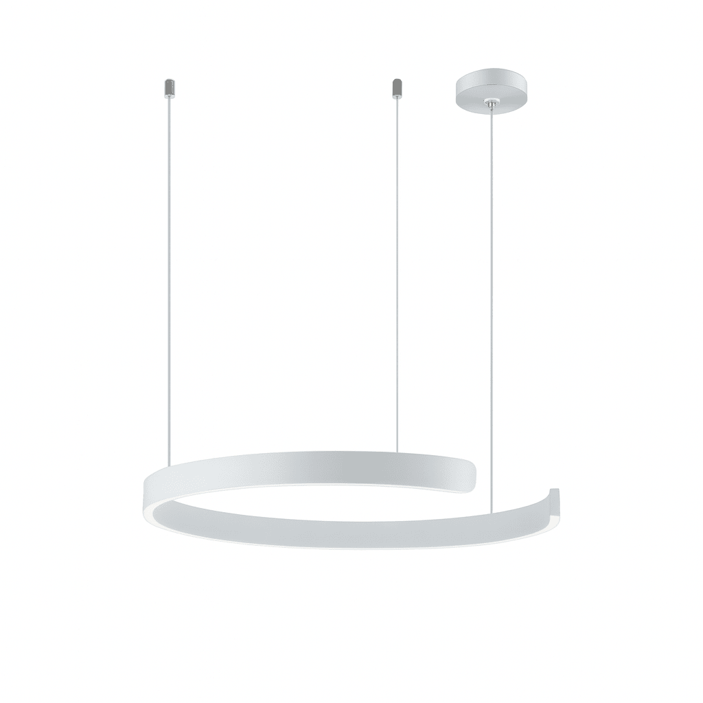 Modern Circular LED Ceiling Pendant, 24-Inch Diameter Ring Light