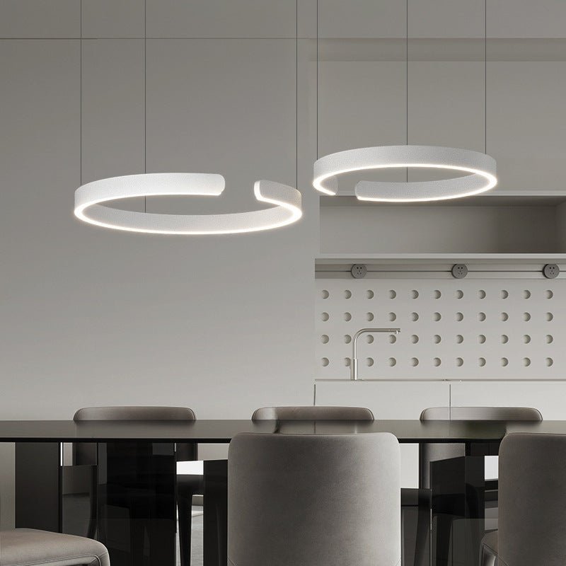 Modern Circular LED Ceiling Pendant, 24-Inch Diameter Ring Light