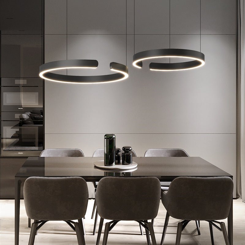 Modern Circular LED Ceiling Pendant, 24-Inch Diameter Ring Light