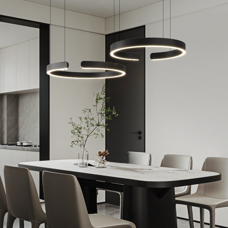 Modern Circular LED Ceiling Pendant, 24-Inch Diameter Ring Light