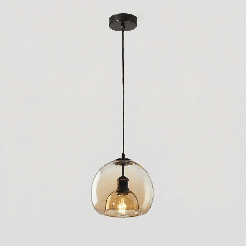 Lampadario in vetro nordico, stile contemporaneo, diametro 20 pollici
