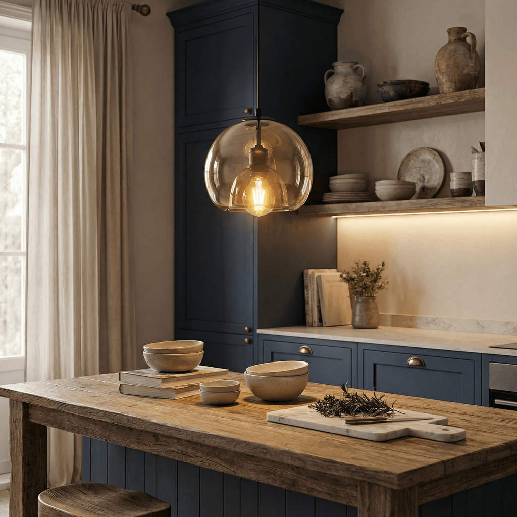 Lampadario in vetro nordico, stile contemporaneo, diametro 20 pollici