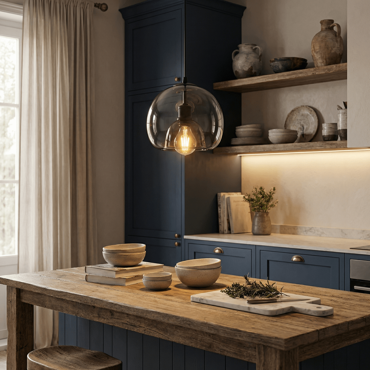 Lampadario in vetro nordico, stile contemporaneo, diametro 20 pollici