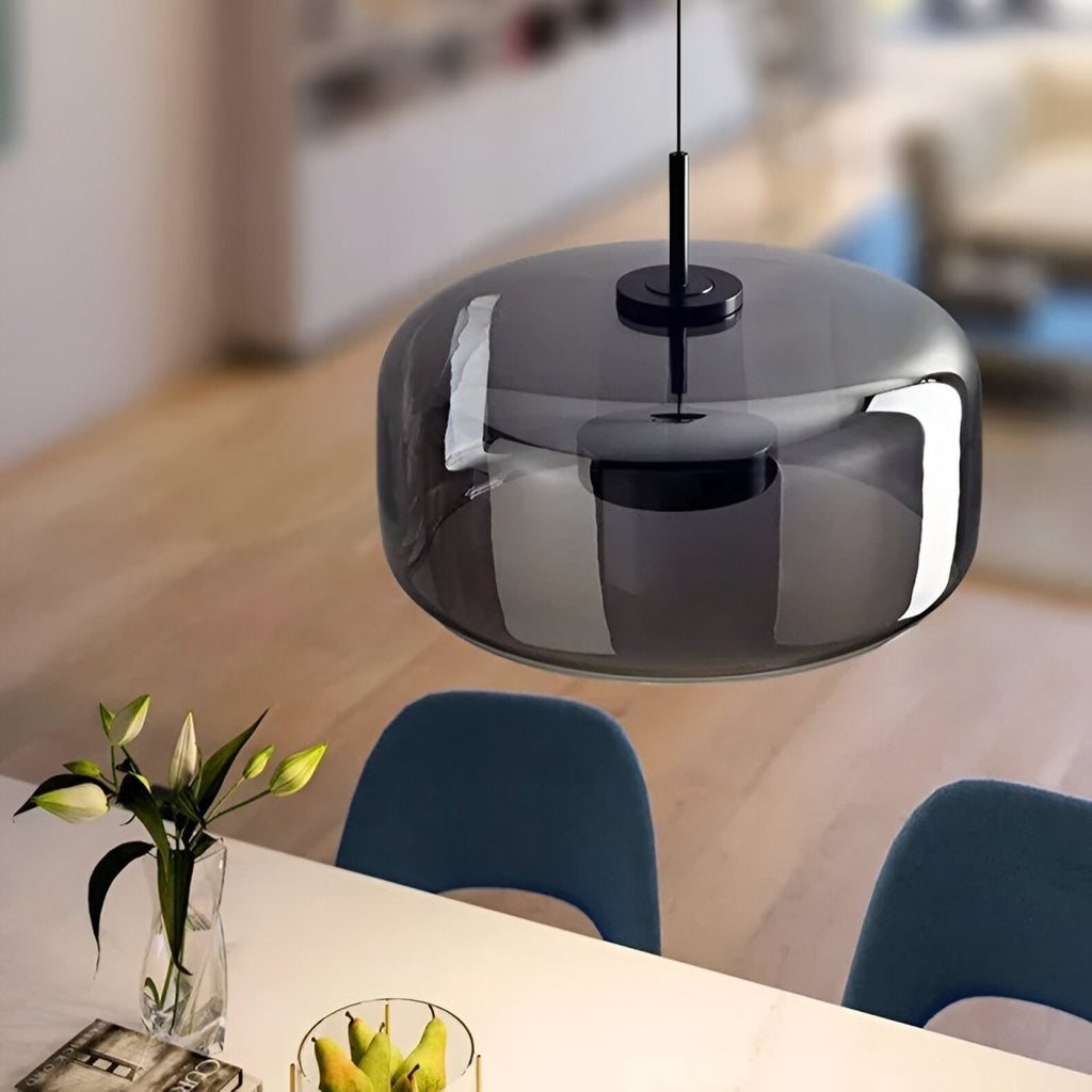 Lustră modernă cu LED și abajur din sticlă pentru tavan, diametru 12 inch