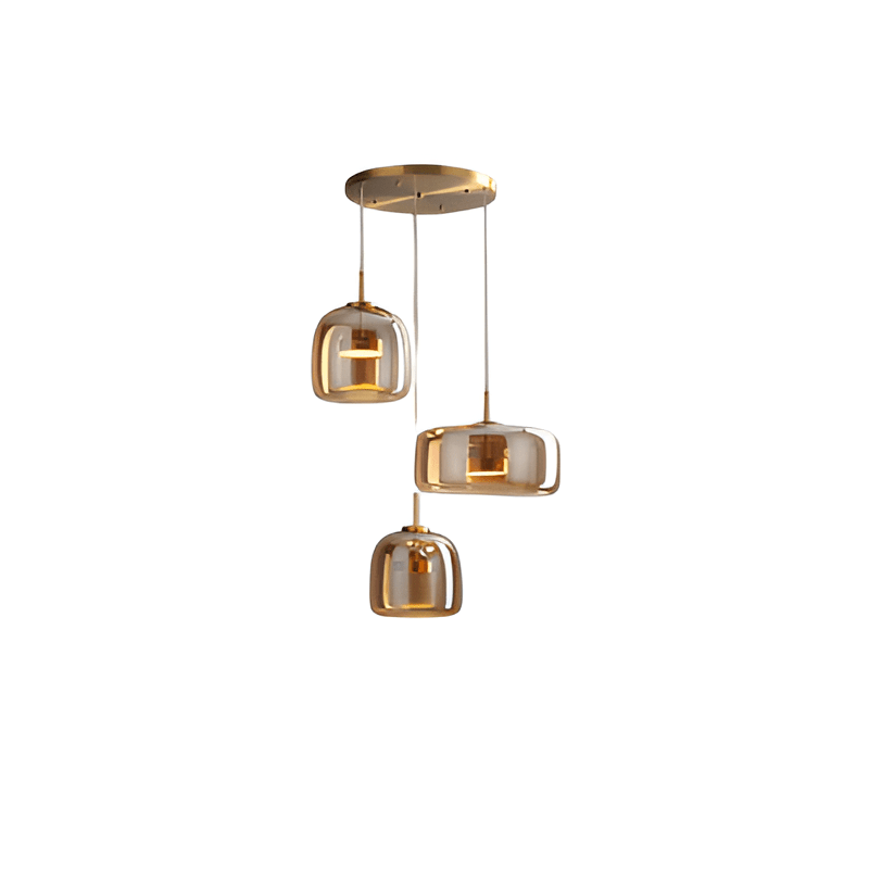 Moderne LED-Glas-Pendelleuchte für die Decke, 12 Zoll Durchmesser