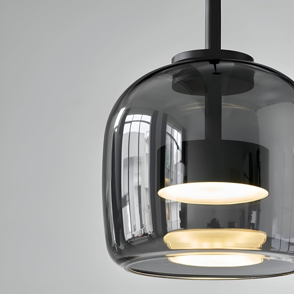 Lustră modernă cu LED și abajur din sticlă pentru tavan, diametru 12 inch