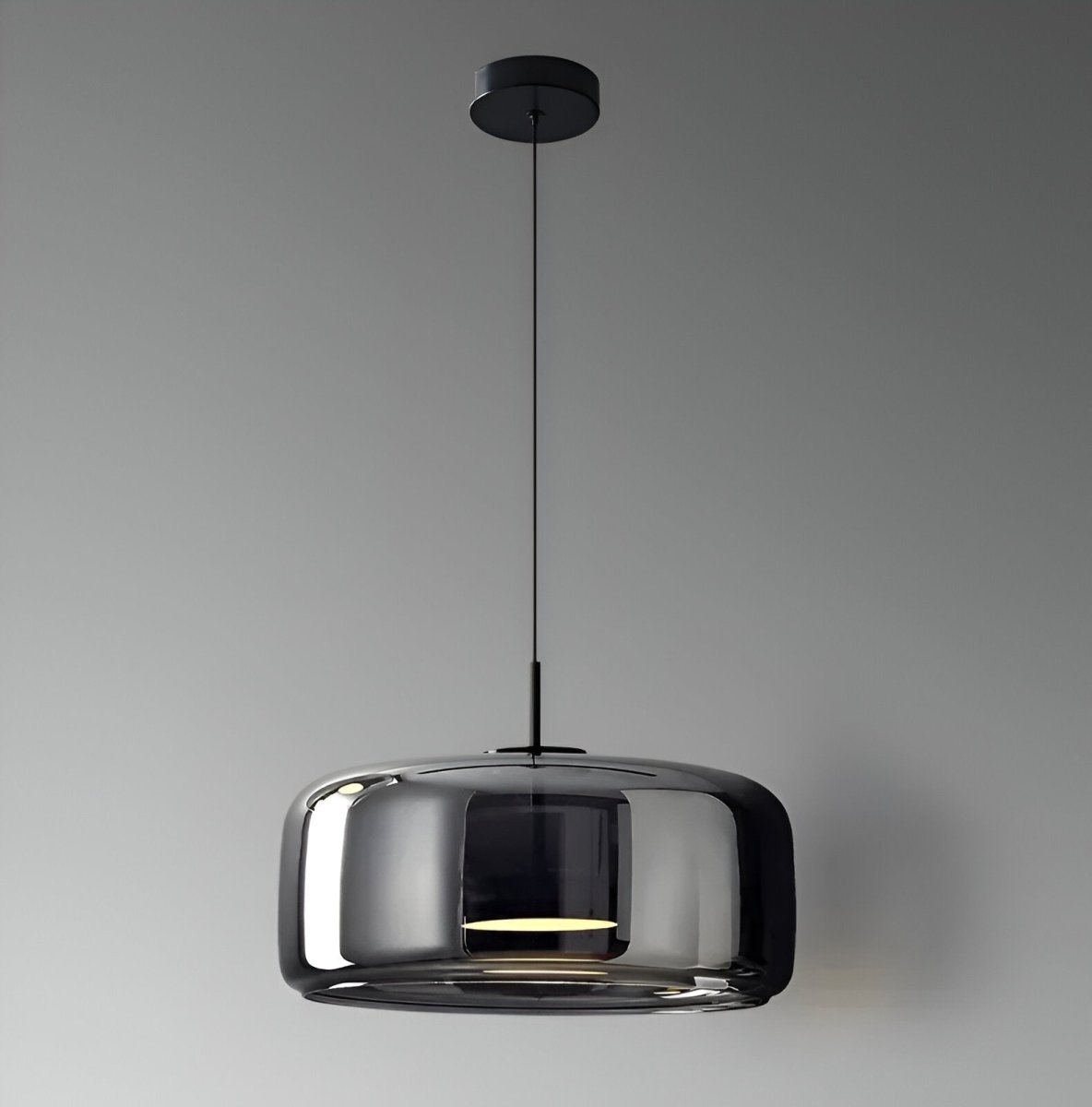 Moderne LED-Glas-Pendelleuchte für die Decke, 12 Zoll Durchmesser