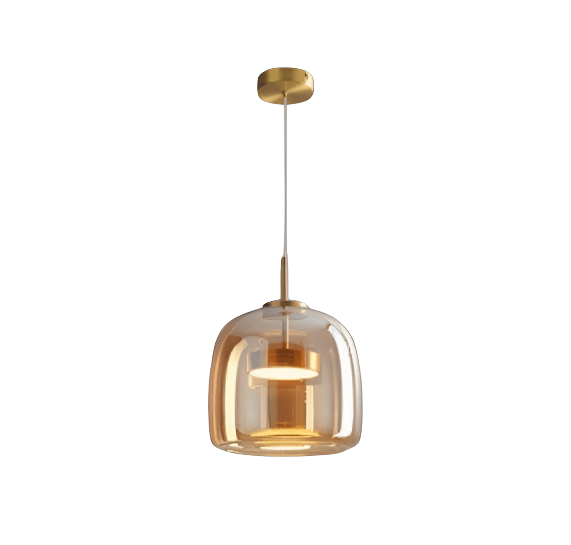 Moderne LED-Glas-Pendelleuchte für die Decke, 12 Zoll Durchmesser