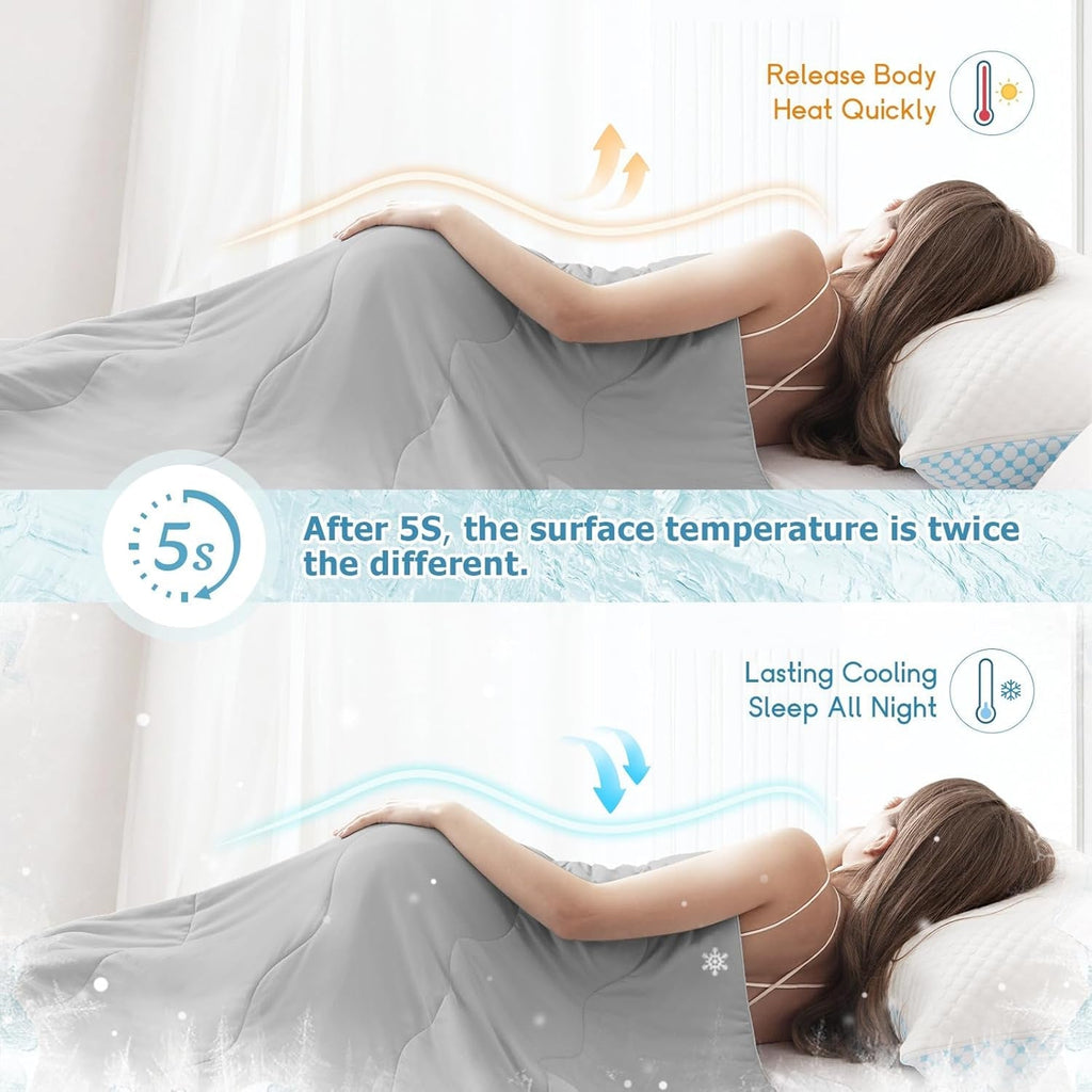 Couverture rafraîchissante Q-Max avec design double face pour les personnes qui ont chaud en dormant