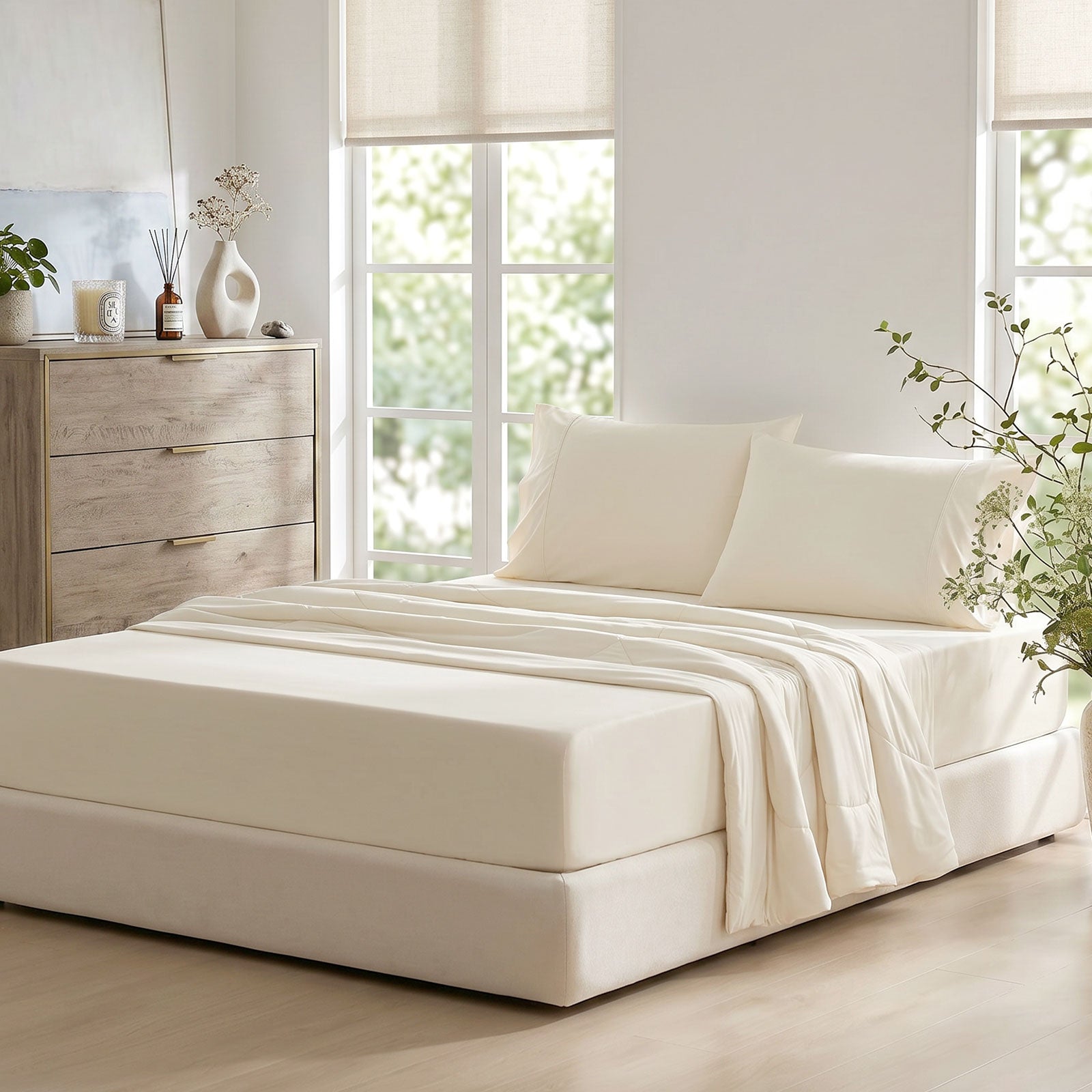 Cooling Comfort Japanese Fabric Sheets Deep Pockets For Hot Sleepers