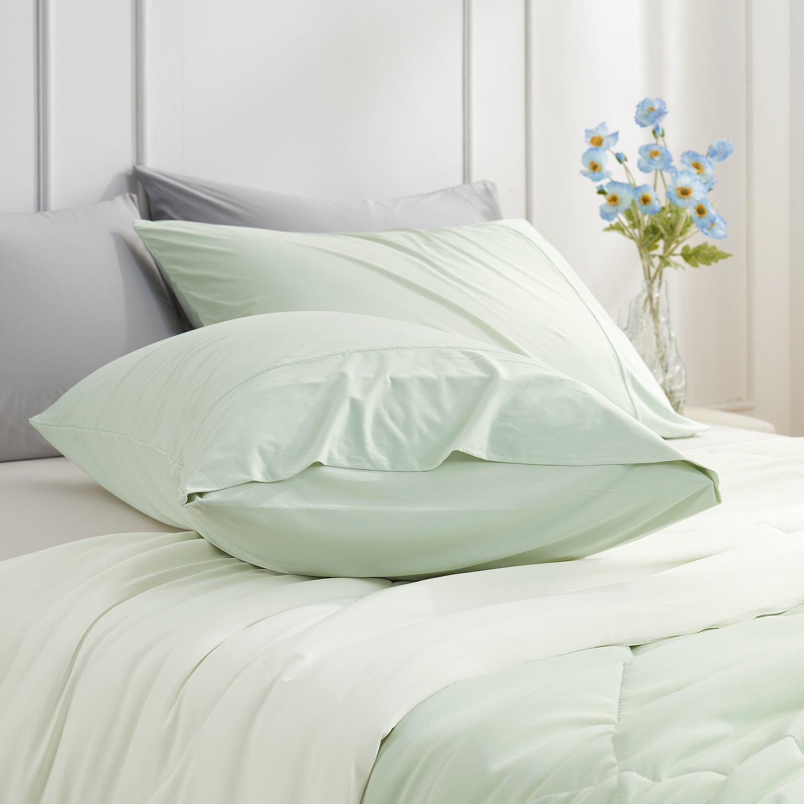 Cooling Essentials | Cooling Pillowcases Set with Japanese Fabric | Breathable Design for Hot Sleepers 14