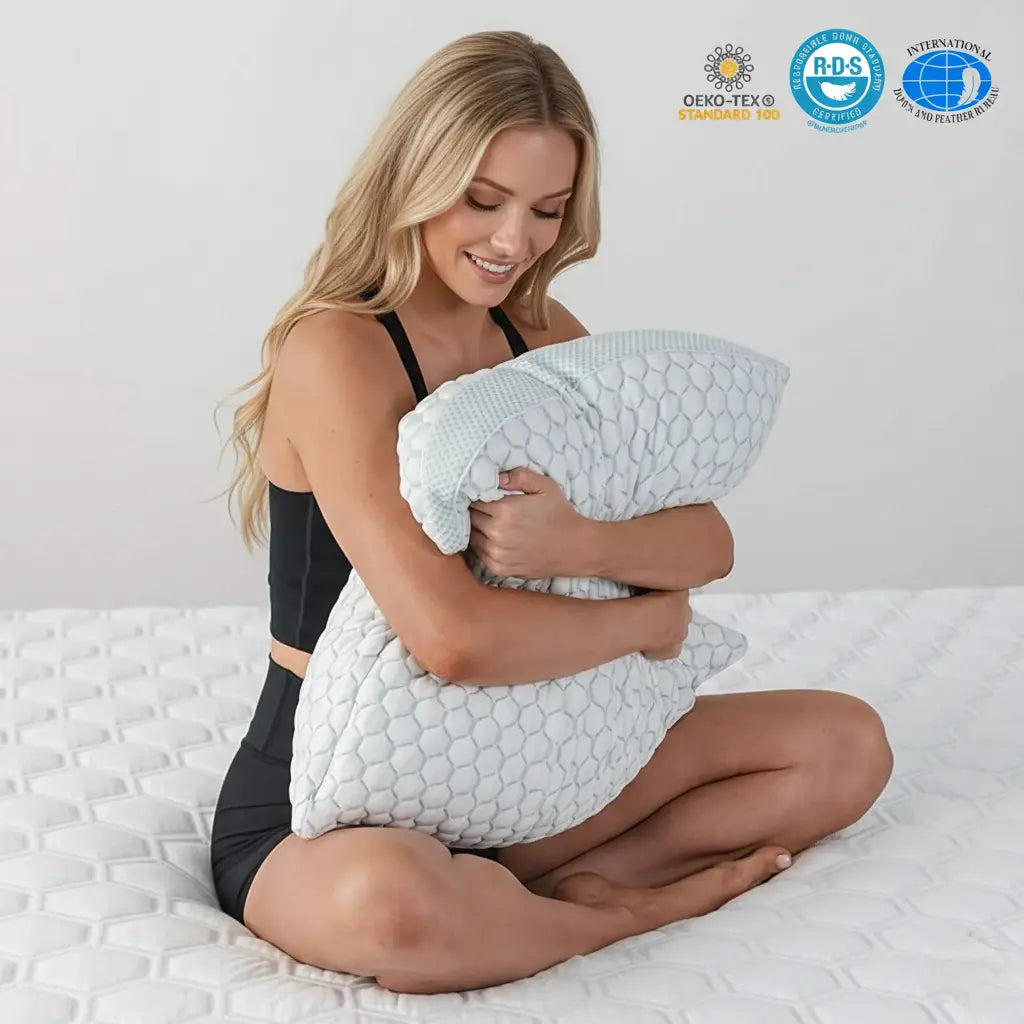 Oreiller en mousse déchiquetée frais avec remplissage ajustable pour les dormeurs sur le côté
