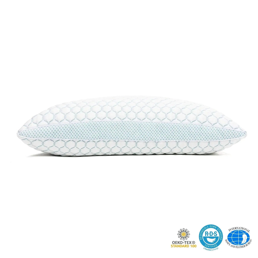 Oreiller en mousse déchiquetée frais avec remplissage ajustable pour les dormeurs sur le côté