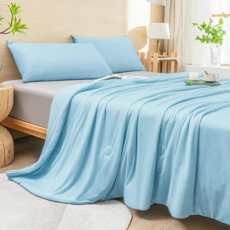 Cooling Summer Blanket | Double-Sided Cooling Fabric for Lightweight Comfort | Breathable Design for Refreshing Sleep 4