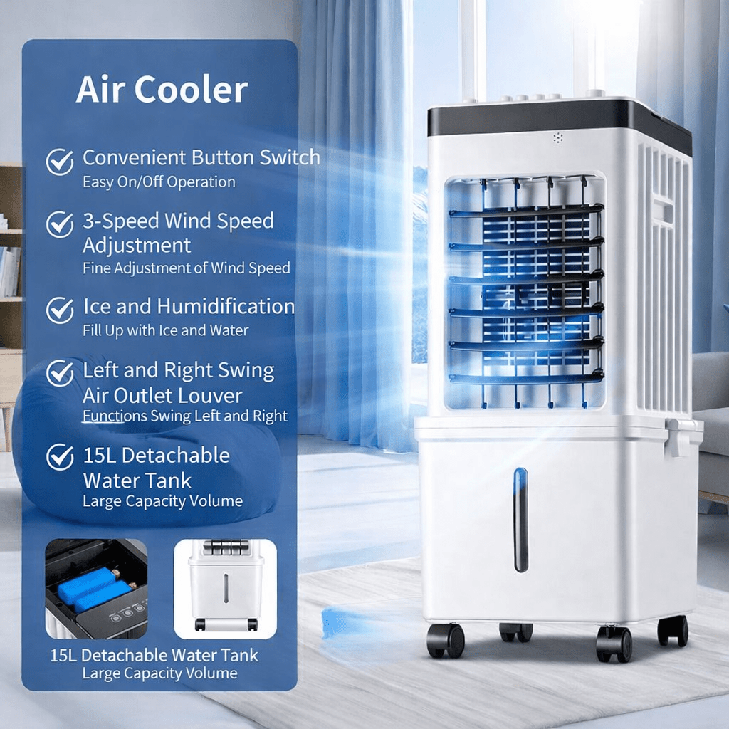 COOLNOVA Portable 3-In-1 Air Conditioner For Home Use Cools Humidifies Purifies