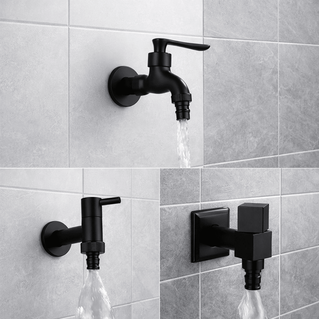 AQUAMOUNT-seinään kiinnitettävä vesihana sisä- ja ulkokäyttöön