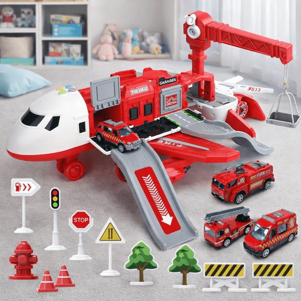 RUNWAYHERO Adventure Kit With Airplane And Ground Service Vehicles
