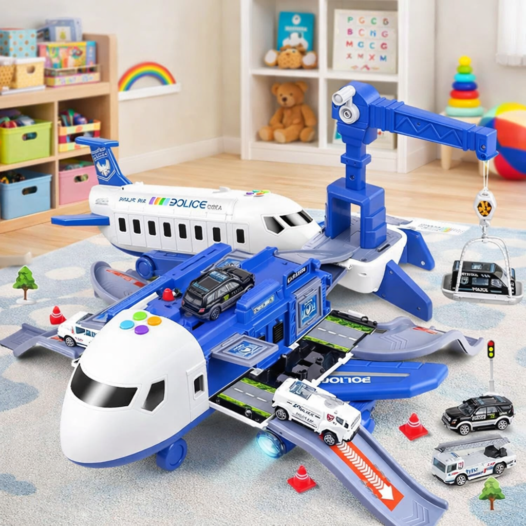 RUNWAYHERO Adventure Kit With Airplane And Ground Service Vehicles
