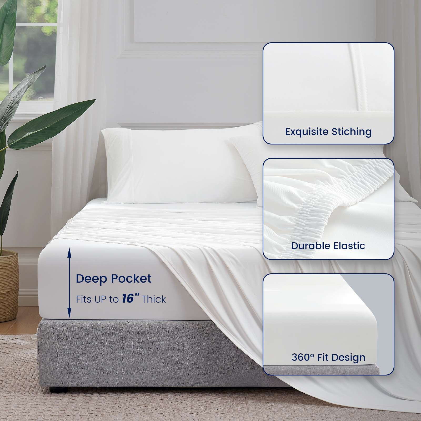 Comfortabele Bliss Performance Koelbedset met Diepe Hoeklakens