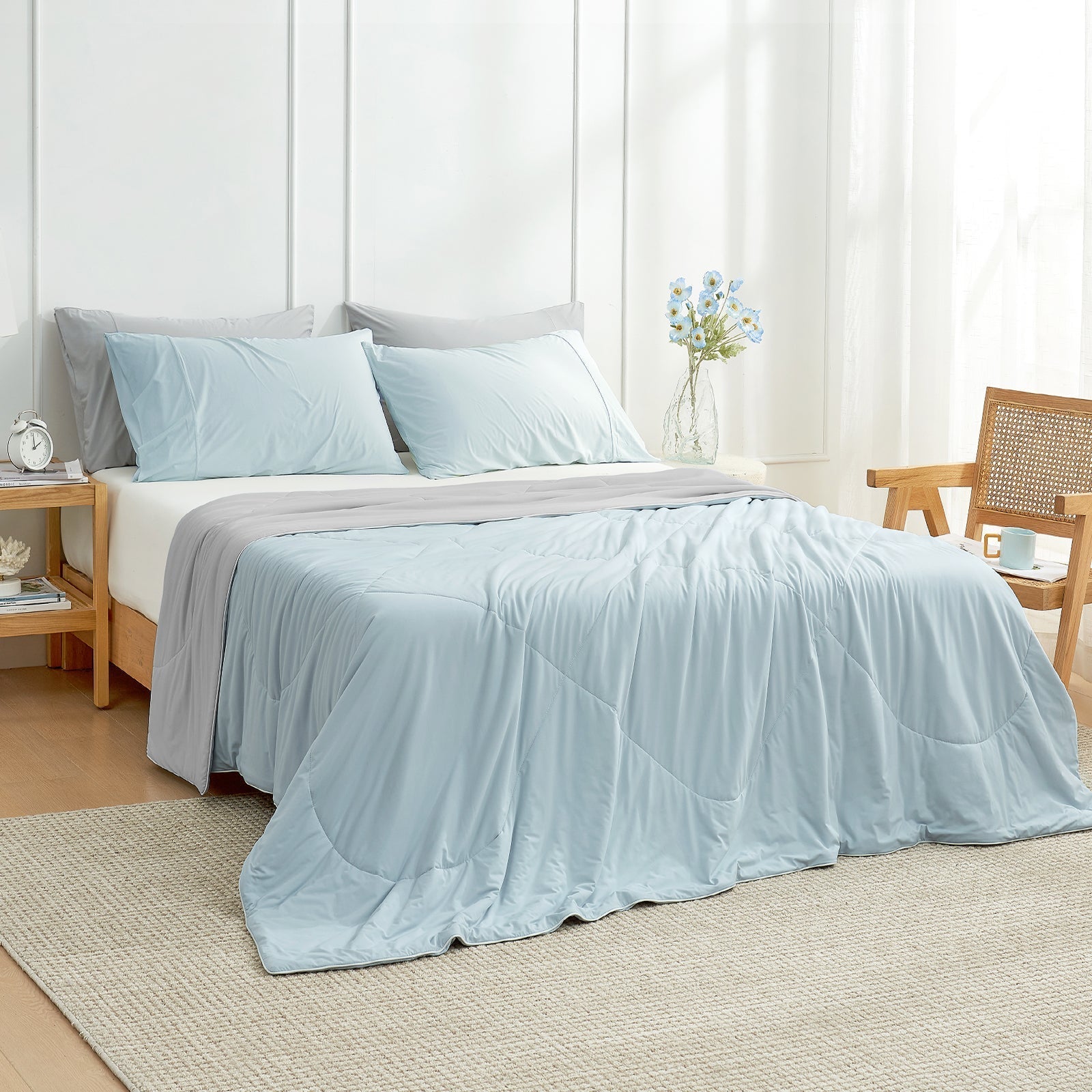 Cozy Bliss | Cooling Comforter with Japanese Arc-Chill Fabric | Lightweight & Breathable for Hot Sleepers 8