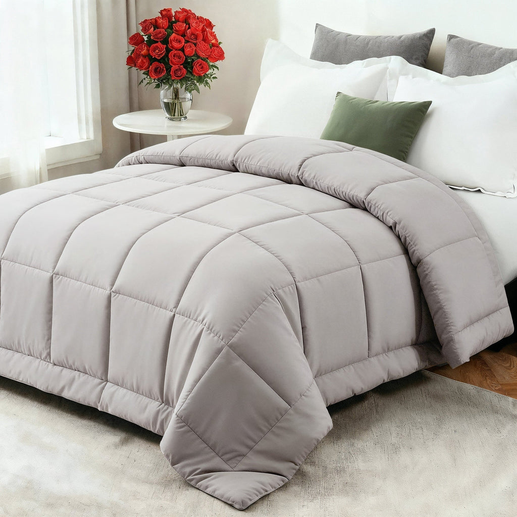 Cozy Comfort | All-Season Down Comforter with Ultra-Soft Fiberfill | Breathable Design for Year-Round Sleep 14