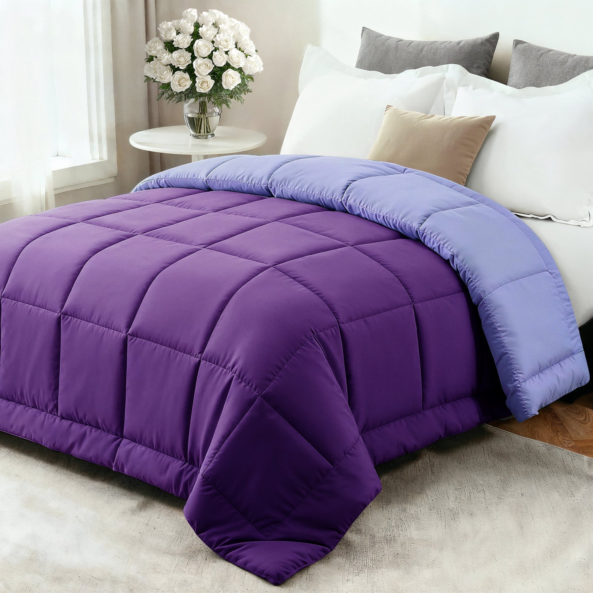 Cozy Comfort Year-Round Down Comforter With Ultra-Soft Fiberfill