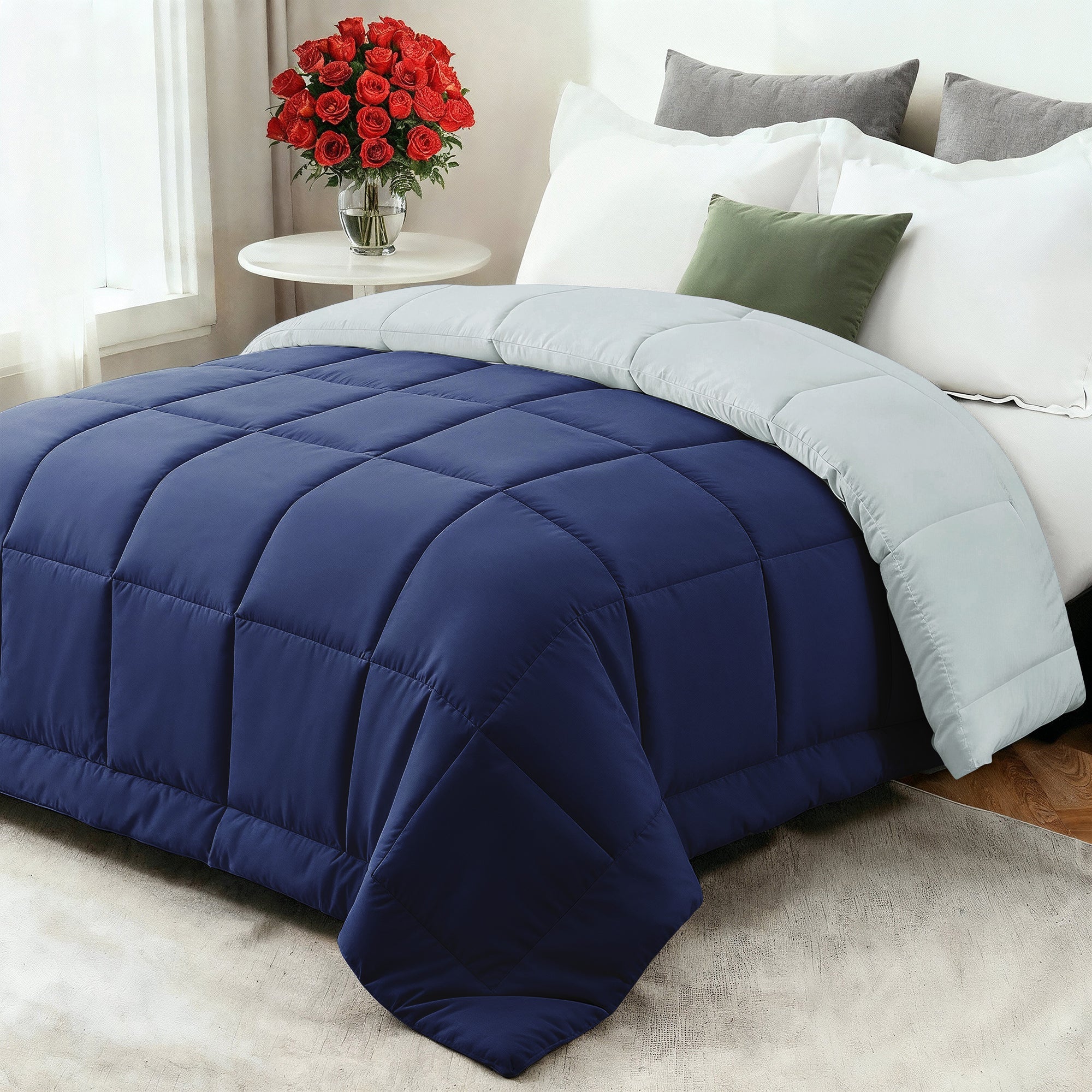 Cozy Comfort Year-Round Down Comforter With Ultra-Soft Fiberfill